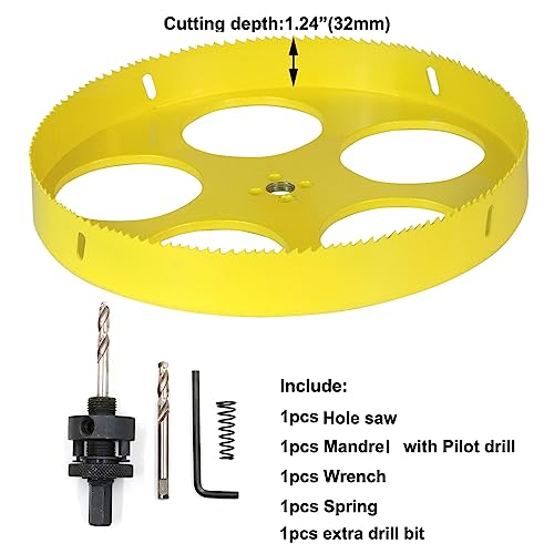 10 Inch Hole Saw with Arbor, 254mm M42 Bi-Metal Hole Cutter 10" (254mm)