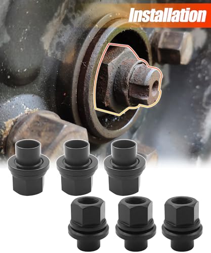 6PCS M22x1.5 Hex Wheel Lug Nuts 6