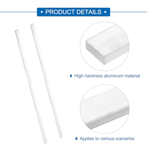 MECCANIXITY 6 Pcs Square Aluminum Flat Bar, 5/16" (8mm) Thick x 19/32" (15mm) Width x 16" (406.4mm) Long 6061 Aluminum Flat Plate Solid New Mill Stock Silver for Industrial Building 5/16"x 19/32"x 16"