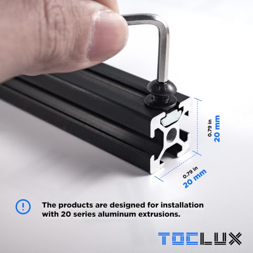 680 pcs 20 Series Aluminum Extrusion Black M5 T-Nut and Screw Kit – Sliding & Drop-in T-Nuts, M5x8mm & M5x10mm Screws, Washers – for 6mm T-Slot Accessories Extruded Aluminum Hardware 680 pcs 20 Series M5 Black
