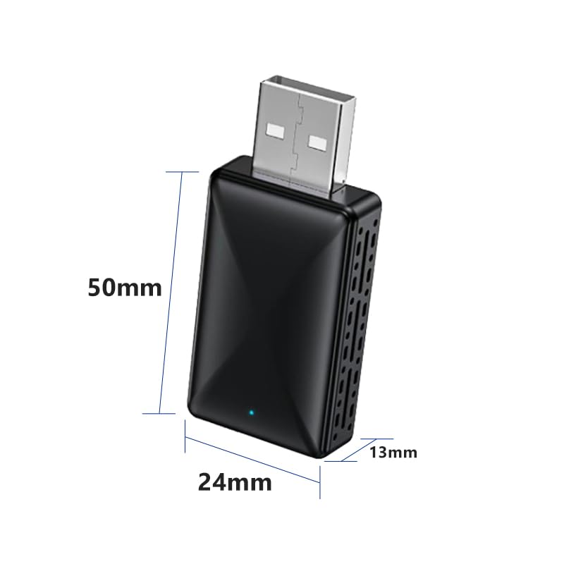 Mini Wireless Carplay Adapter 2024, Easy to Set Up and Upgrade Wired CarPlay&Android Auto to Wireless, Connects Quickly, Portable Mini Car Play Dongle, Fit for Cars with Built-in CarPlay