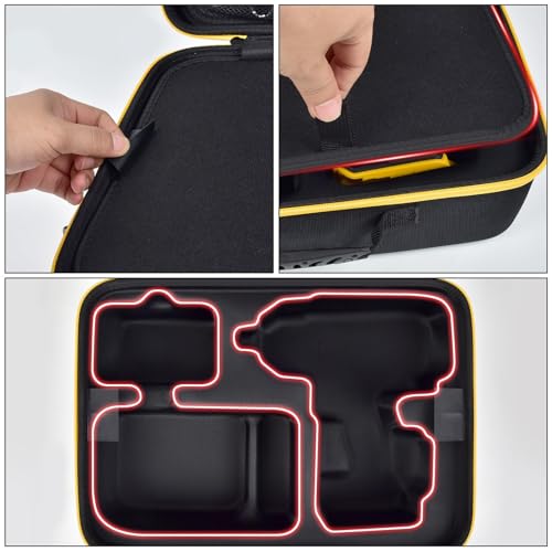 GWCASE Hard Shell Impact Wrench Case for DEWALT 20V MAX XR DCF900B/DCF900P1