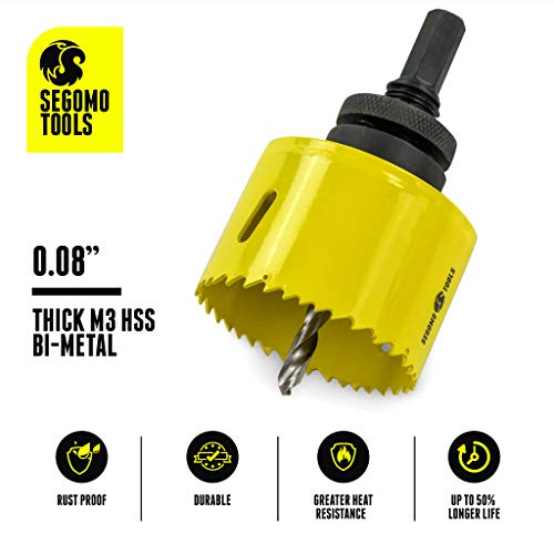 16 Piece General Purpose Bi-Metal Hole Saw Kit (3/4 Inch to 2 1/2 Inch) - HOLESAWSAE
