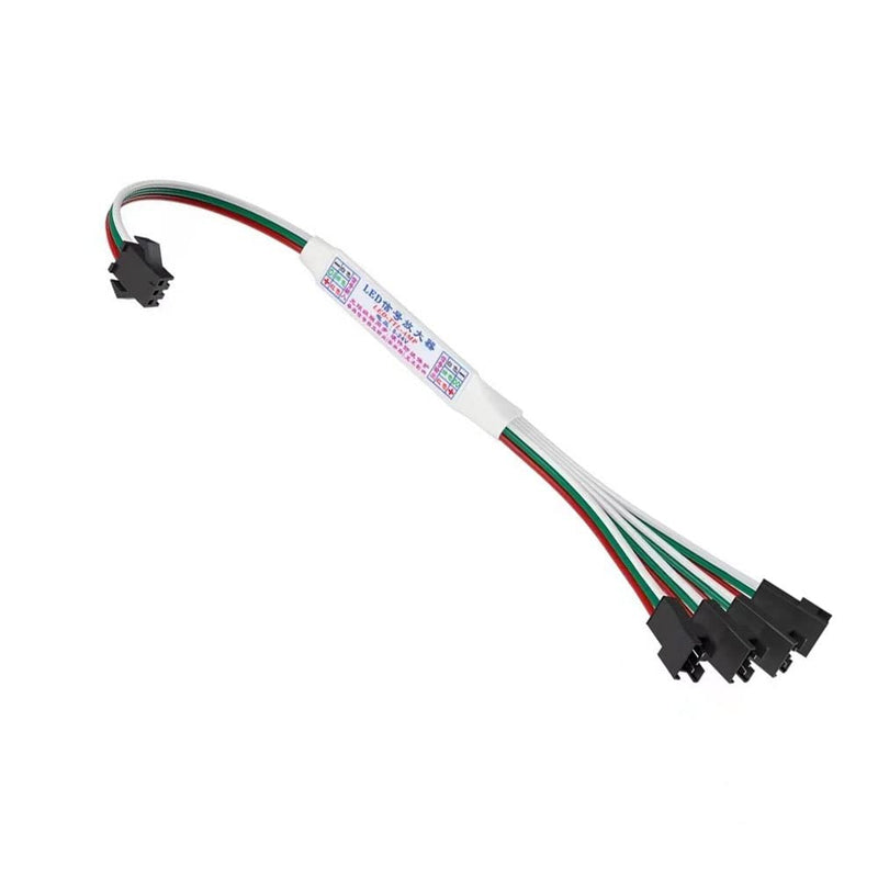 3 pin RGB WS2812B WS2811 16703 SK6812 WS2815 WS2813 IC TTL Amplifier 1 to 8/1 to 4 SPI Amplifier Signal Repeater for Full Color LED Strip (1 to 4) 1 to 4