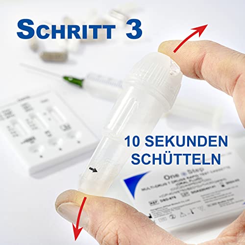 One+Step Multi Drug Test Saliva for 7 Drug Types: THC - Amphetamine - Cocaine - Methamphetamine - Methadone - Opiates - Benzodiazepines - Drug Quick Test Saliva Test - Pack of 2