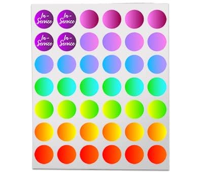 ChromaLabel 0.75 Inch Permanent Planner Dot Sticker Pack, 210 Labels Total, 3 Sheets of Variety Planner Stickers, 2 Sheets of Smileys