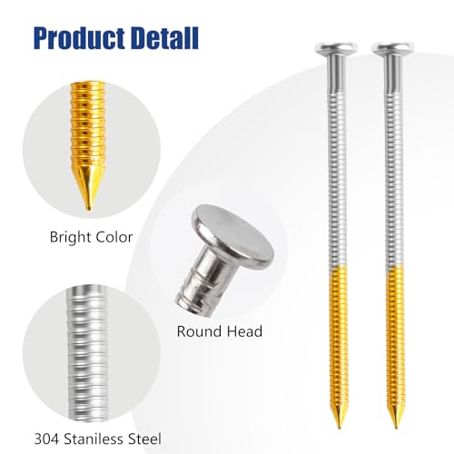21 Degree 304 Stainless Steel Framing Nails 2-1/2" x .113" 500Pcs 2-1/2" x .113" 500 pcs