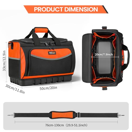 Wide Mouth Tool Bag With Small Tool Pouch