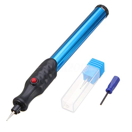 Engraving Pen Engraver Machine Electric DIY Precision Pens Cordless Mini Carving Tools Replaceable Diamond Tip Bit for Jewelry Metal Glass Wood Ceramics Stone - Blue
