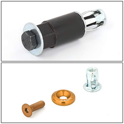 NRG Innovations Fender Washer Kit, 10-Piece Rose Gold Bolts and Washers Set, M6 x 1 Thread, for Plastic Trim & Universal Rivets, NRG-FW-150RG