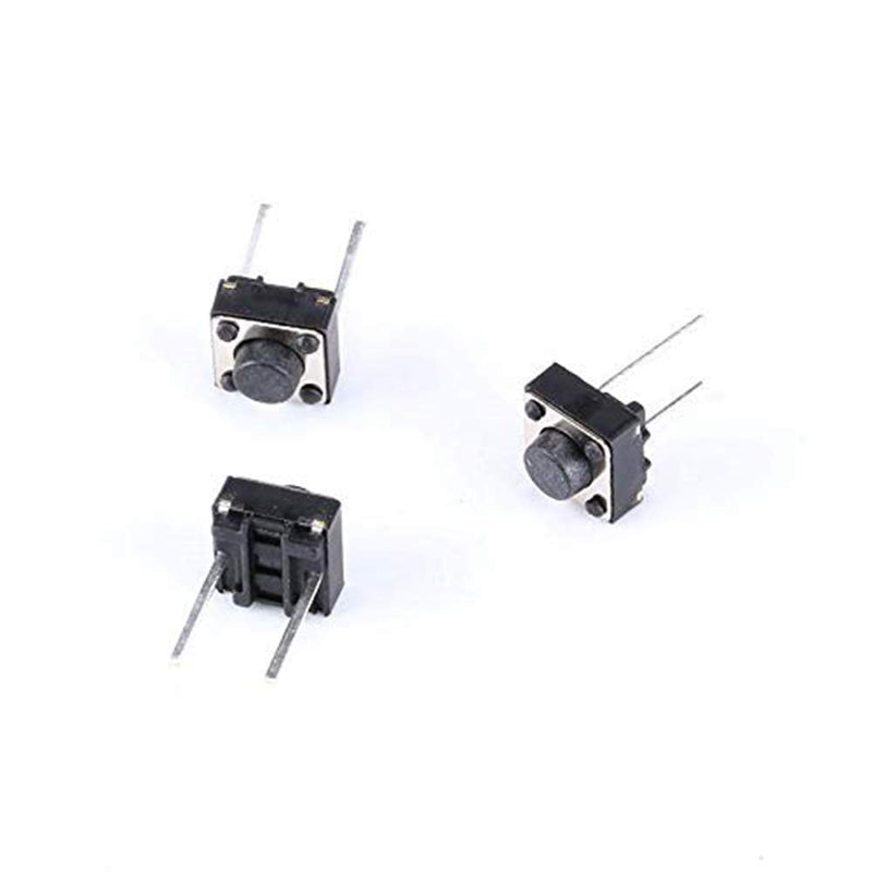 Youmile 100PACK Tact Button Switch 2 Pin DIP 6x6x5mm PCB Momentary Tactile Tact Push Button Switch 2pin DIP 6 x 6 x 5 mm