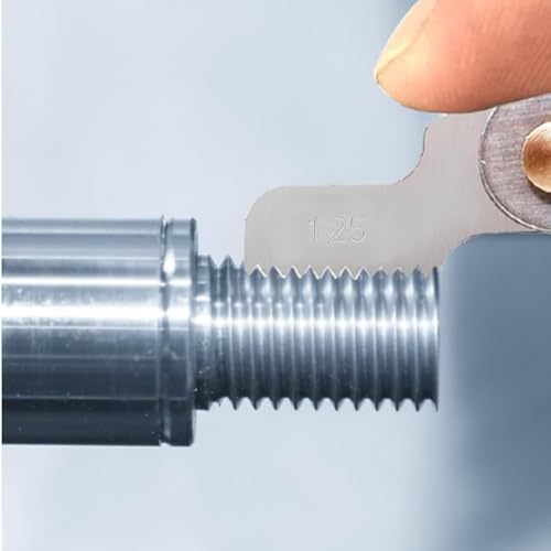 52 Sheets Thread Gauge, Metric Inches, Thread Gauge, Feeler Gauge and Radius Gauge, Precision Measuring Tool for Mechanics and Engineers, Metric Thread, Robust Iron Material