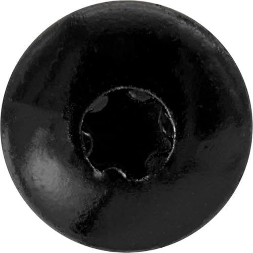 10 x 1 Black - Low Profile Star Head Roofing Screws - HI-LO Thread - Metal to Wood - T25 Torx Drive Head - EPDM Washer. 1 x 250 Count Bag - 250 Screws 1"