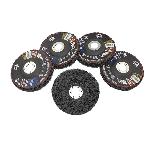 Merryland Pack of 5 CSD Disc 125 Color Rust Black Cleaning Disc | 125 mm angle grinder, rust removal disc metal steel coarse cleaning disc coarse grinding disc SC108114-05 Craft-Line Black 5pcs