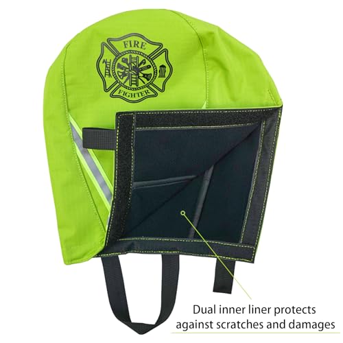 MELOTOUGH 7-Pocket Firefighter Tool Pouch with Carry Handle and Flap + Firefighter Bag Fireman SCBA Air Respirator Storage Bag (Red)