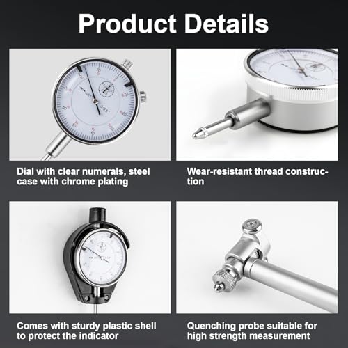 Dial Bore Gauge Set with 2"-6" Range, 0.001" Accuracy