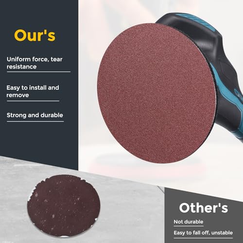 HARFINGTON 50 Pcs 6 Inch Sanding Discs 36 Grit Red Aluminum Oxide 6 Inch(36 Grit)