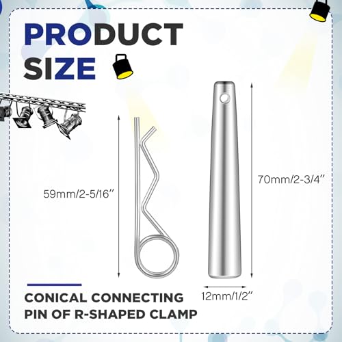 Tandefio 30 Sets Cotter Pins Assortment Kit with R Clip Heavy Duty Hitch Pins Truss Accessories for Hitch Lock Systems