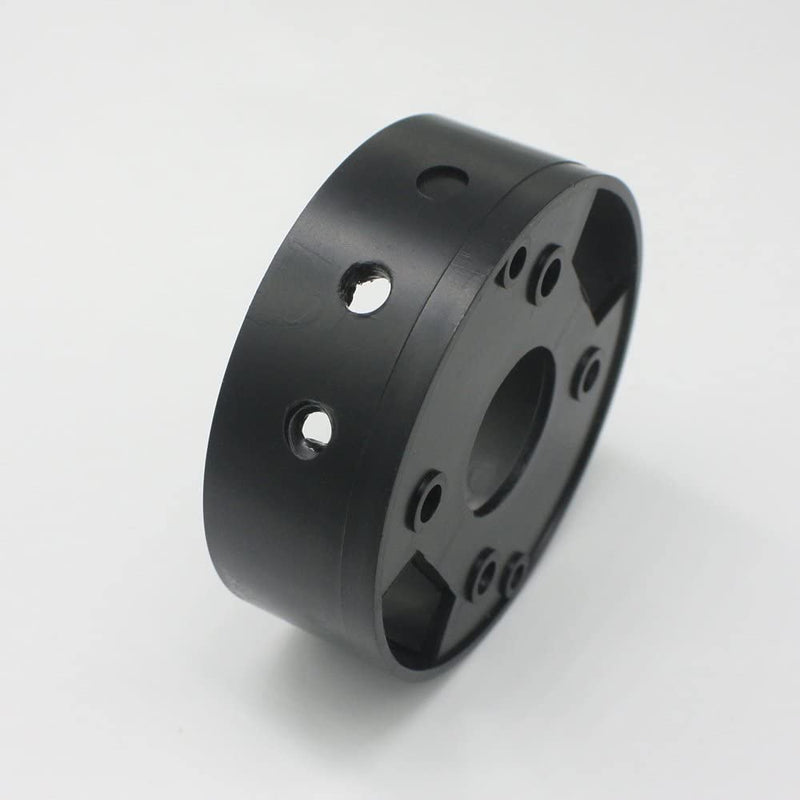 2x cover box ø 70x31mm plastic junction box matt incl. wood screws and 3-hole strain relief (black) black