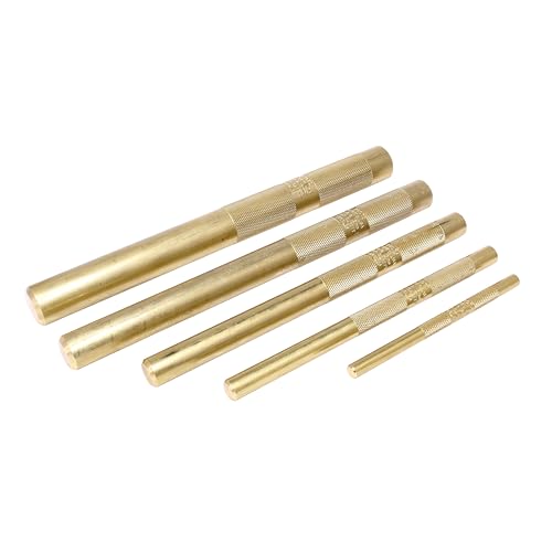 Mayhew Tools 67003 Brass Drift Punch, 5-Piece Set