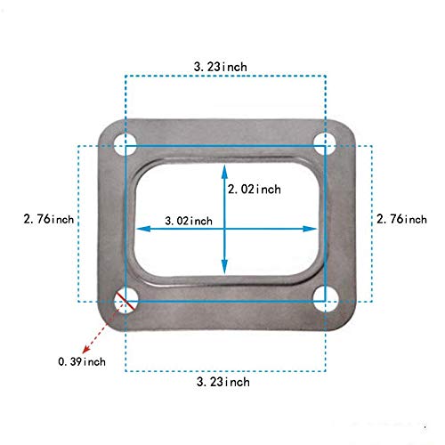 2 Packp T4 Turbo Turbocharger Inlet Twin Scroll Gasket Stainless Steel Precision PTE Turbine Garrett