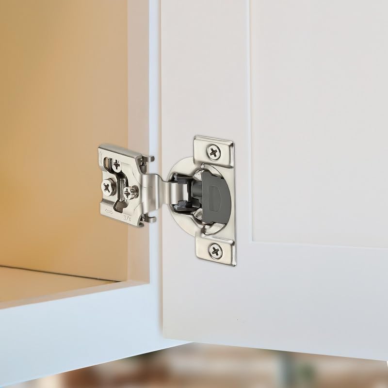 HOME EDIT 10 Pack 5 Pairs 3/4 inch Overlay Soft Close Cabinet Hinges for Kitchen, Stainless Steel Three-Way Adjustable, Concealed Self-Closing Door Hinges