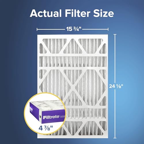 Filtrete 16x25x5 AC Furnace Air Filter, MPR 1550, MERV 12, Fits Honeywell & Trion AirBear, CERTIFIED Asthma & Allergy Friendly, Electrostatic Air Filter, 1-Pack (actual size 15.75 x 24.13 x 4.88) 15.8" x 24.1" x 4.9"