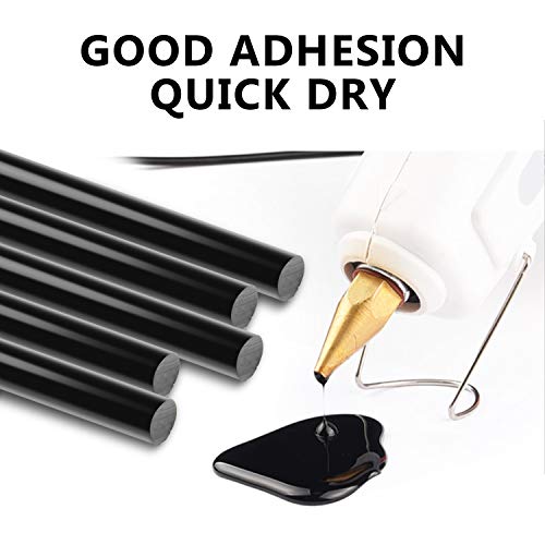 ENPOINT 0.27"x4" 72 Pack Black Hot Glue Sticks & 50 Pack Crystal Clear Hot Glue Sticks for Fabric, Wood, Metal, Glass, Plastic, Floral