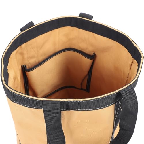 Luqeeg Tool Bucket Bag, Heavy Duty Tool Organizer, Portable Electrician Storage Organizer, 30kg Capacity Oxford Fabric 50 X 30cm for Garden Construction Carpenter Electrician