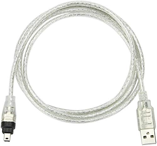 BLUEXIN USB 2.0 Male to IEEE 1394 Mini 4Pin Male iLink Firewire DV Adapter Cord Cable Compatible with Sony DV