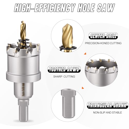 5-45/64" 145mm Hole Saw Tungsten Carbide TCT Hole Cutter W/Drill Bit 145mm (5-45/64")