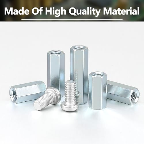 322 Pieces Hex Standoffs Spacers and Screws Assortment Kit,M3M4M5 Carbon Steel Female Metric Thread Spacer Motherboard Prototyping Accessories for PCB, Quad Copter Drone, Computer & Circuit Board M3/M4/M5