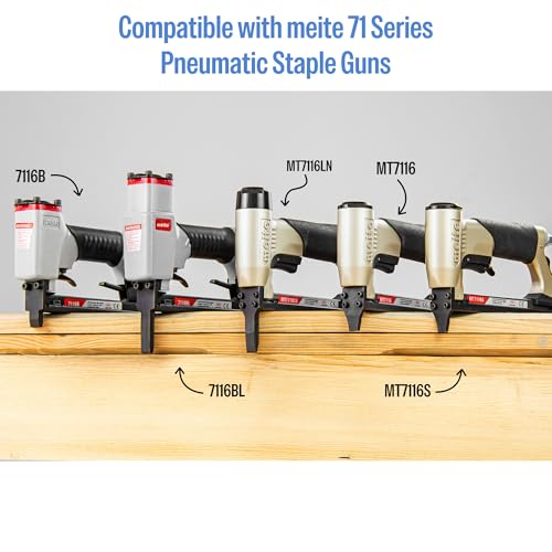 meite 71/06 22 Gauge 304 Stainless Steel Upholstery Staples, 3/8-Inch Crown with 1/4-Inch Leg Length, Heavy Duty Staples for Construction, Furniture, Crafts & DIY Projects (1 Box) (Pack of 2) 1/4" (6 mm) (Pack of 2) 1 Box
