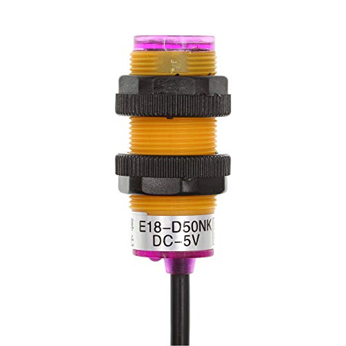 3PCS E18-D50NK DC 5V Diffuse Reflection Type Infrared Obstacle Avoidance Sensor Photoelectric Switch DC NPN Normally Open 3
