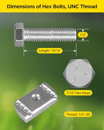1/4"-20 Strut Channel Nut and Bolt - 32 Pack, 1/2″ Drive 3/4″ (19mm) Strut Channel Impact Socket
