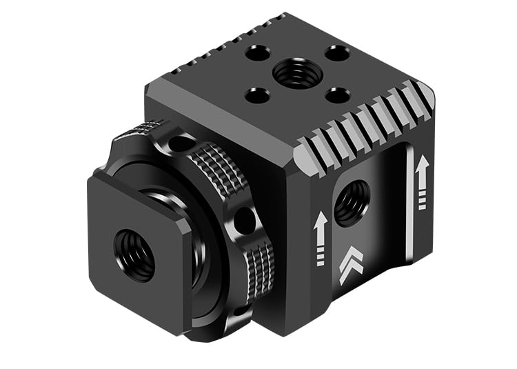Triple Hot Shoe Mount Adapter Cold Shoe Extension Mount Monitor Holder Bracket 1/4 Arri Hole for Camera Cage Rig