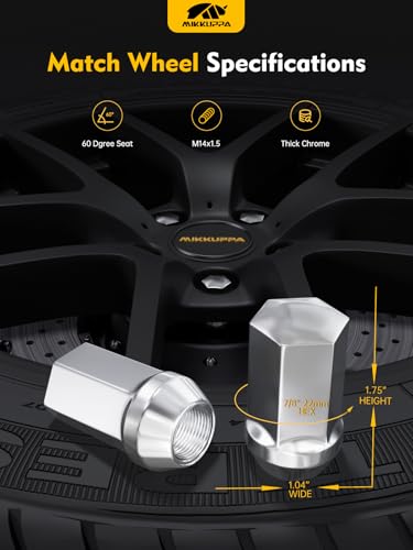 MIKKUPPA 24pcs M14x1.5 Lug Nuts & 1/4oz Wheel Weights