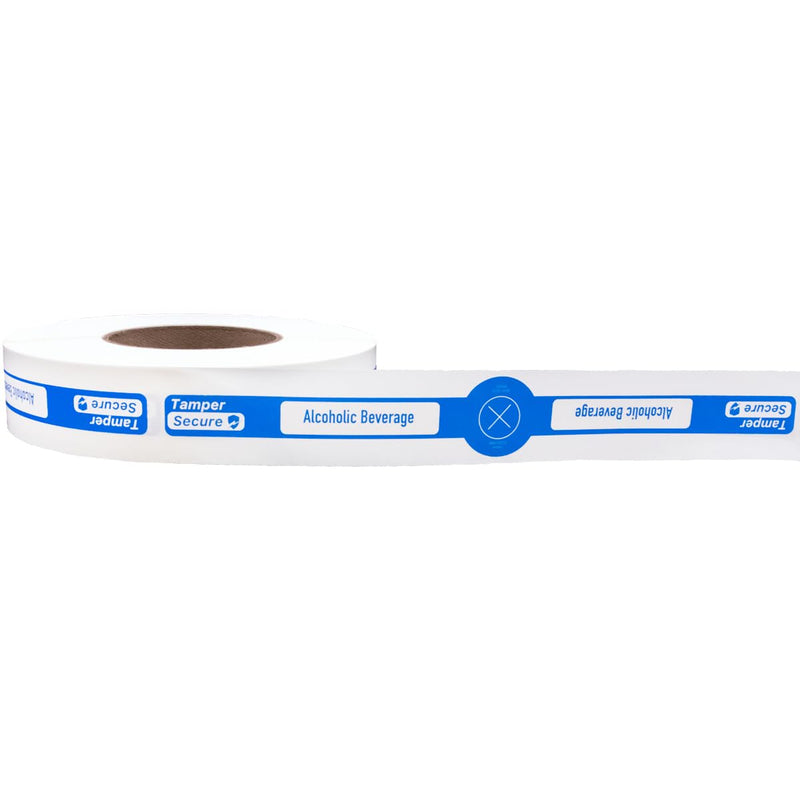 Alcohol To Go Drink and Straw Tamper Evident Proof Seals for Food Safety, To Go Drink Stickers with Secure Adhesive, 0.625 x 10 Inch Labels, 500 Stickers per Roll, Case of 5 Rolls – Made in the USA 2500