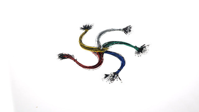 YIXISI Pre-wired LED, diode light, 12 V pre-wired light, 5 mm LEDs, 20 cm pre-wired light Multicolor - 100