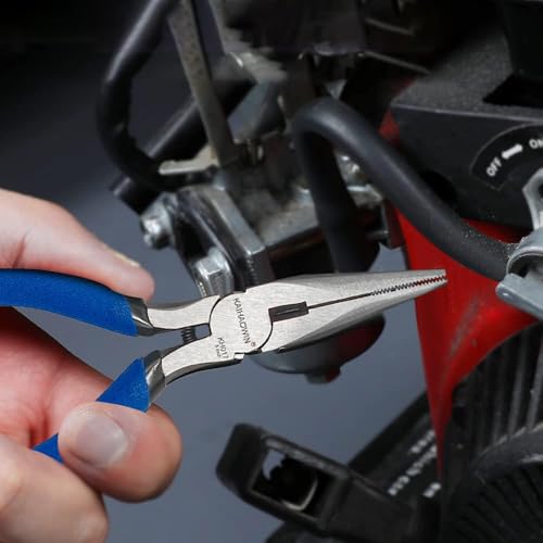 KAIHAOWIN 5" Mini Needle Nose Pliers - 10 Pack, Small Precision Pliers Set for Jewelry Making & Crafts, Spring Loaded Long Nose Pliers with Wire Cutter, Rustless High Carbon Steel for Bulk Projects