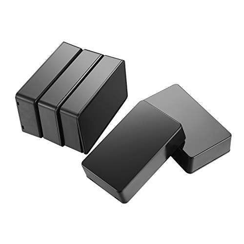 Pack of 6 Junction Box, Plastic Covers, Electronic Casing, Electronic Project Box, Electrical Accessories Housing for DIY Power Junction Box (Black, 100 x 60 x 25 mm) 100x60x25mm black