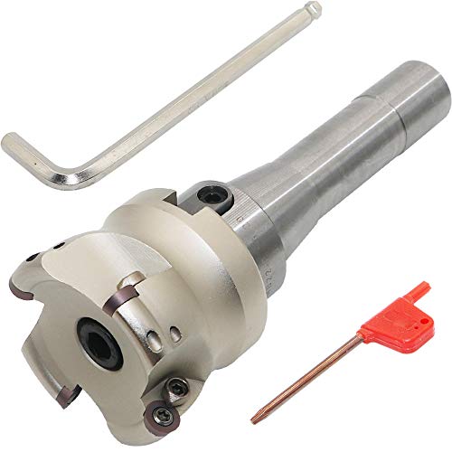 2.5 Inch Face Milling Cutter Holder EMR 5R 63MM CNC end Milling Cutter + R8-FMB22 Shank Face Shell Mill Arbor + 4pcs RPMW1003 Carbide Inserts + 8mm Hexagon Wrench + T15 Wrench CNC Machine Tools