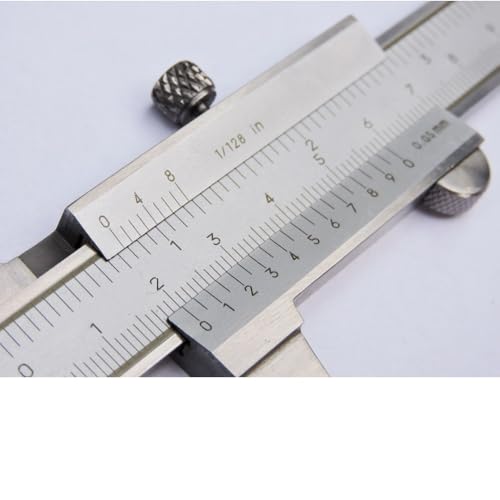 STEINLE 1102 Pocket Vernier Caliper 150 mm with Locking Screw Reading: 0.05 mm DIN862 - Includes Thread Chart