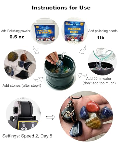 1.5LB 12000 Grit Aluminum Oxide for Final Finish, Step 5 Advanced Polishing Tumbling Filler,Rock Tumbler Polish for Micron Finish STEP5 - 1.5 lb