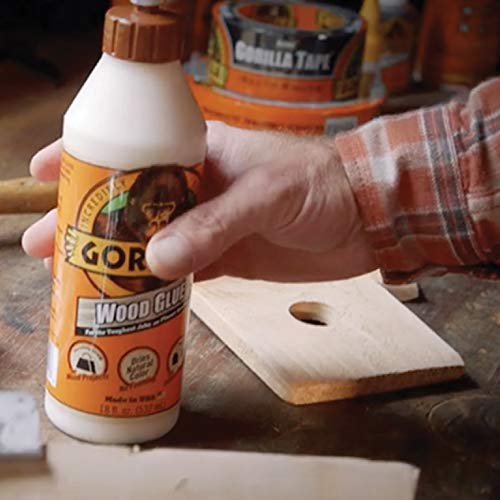 Gorilla Wood Glue, 18 Ounce Bottle, Natural Wood Color, (Pack of 2) 2 - Pack