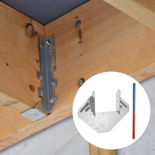 uxcell 5 Pcs Joist Hanger, 4"x8" Galvanized Steel Double Shear Face Mount Joist Hanger Brackets for Rafter, Wood Construction, Connector for Roof, Deck, Ceiling Joists, 3.54" Inner Width