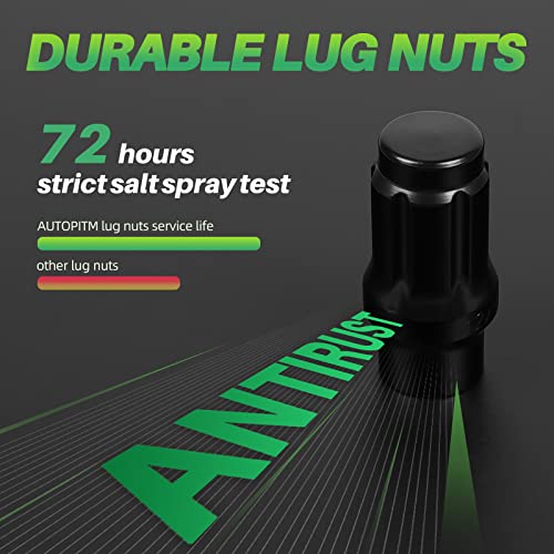 AUTOPTIM M12x1.5 Extended Lug Nuts & 6/7 Spline Lug Nut Socket Key