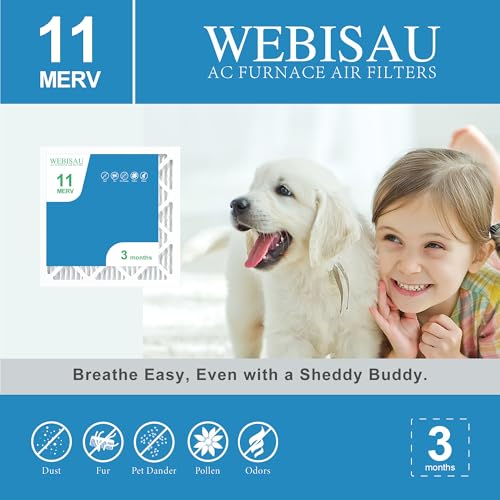 14x14x1 MERV 11 Air Filter 4-Pack for HVAC Furnace 14x14x1-4Pack
