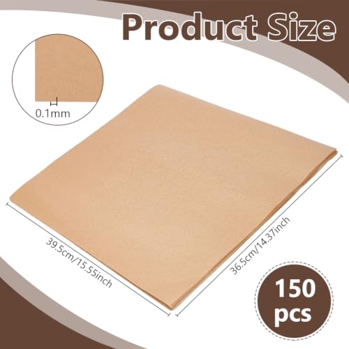 BENECREAT 150Pcs 15.55x14.37 Inch Neutral Paraffin Rust-Proof Paper, VCI Paper Sheets for Metal Protection, Rust Preventive Paper for Machine Parts and Tools Storage