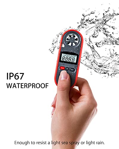 Wintact Handheld Anemometer Digital Wing Wind Speed Meter Pocket Airflow Speed Tester for Home HVAC Channel Outdoor Kite Boat Sailing Surfing